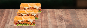 3x2 Sub Pollo BBQ 15cm a S/ 37.80 Precio regular: S/ 56.70. Válido en local o para llevar