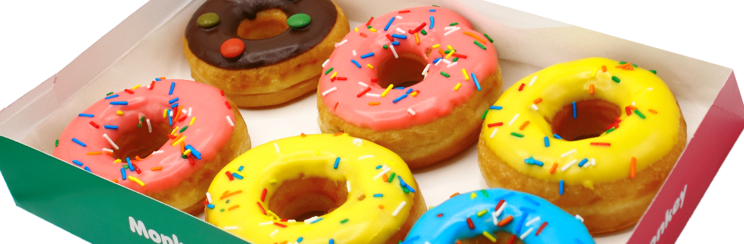 Disfruta de una caja de 6 donuts clásicas a S/. 19.00