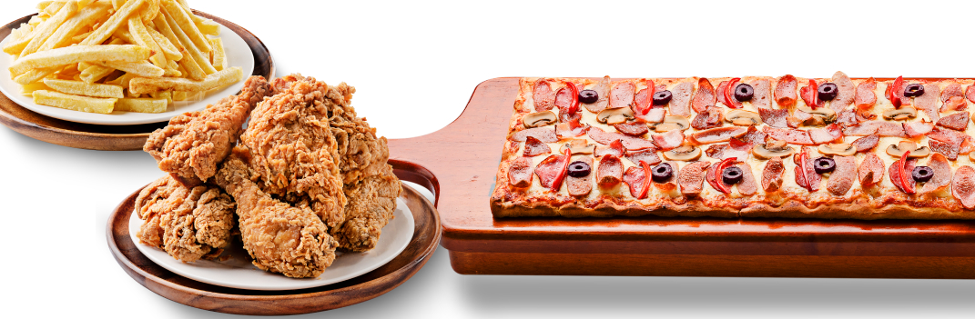 25% de dscto. en pizzas y 20% en pollos